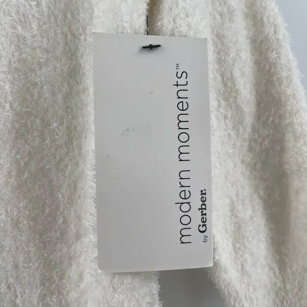 GERBER MODERN MOMENTS Baby Onesie 12 Months Faux Fur Fuzzy Comfy Unisex NWT